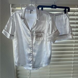 White & Pink Bridal PJs